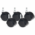 Lorell Premium Soft Dual-Wheel Casters Set, Black, 1 Set, LLR33446