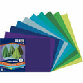 Dixon Ticonderoga Tru-Ray Construction Paper, Cool Assorted, 1 Pack, PAC102943