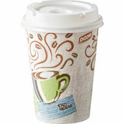 Dixie PerfecTouch 12 oz Insulated Paper Hot Coffee Cups by GP Pro, 1 Pack