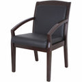 Lorell Sloping Arms Wood Frame Guest Chair, LLR20015