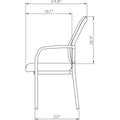 Lorell Mesh Back Guest Chair, Gray, LLR85566