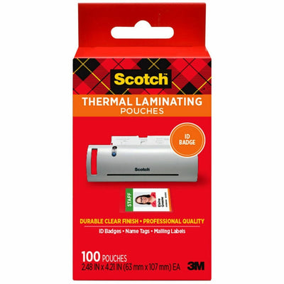 3M Scotch Thermal Laminating Pouches, Clear, 1 Pack, MMMTP5852100
