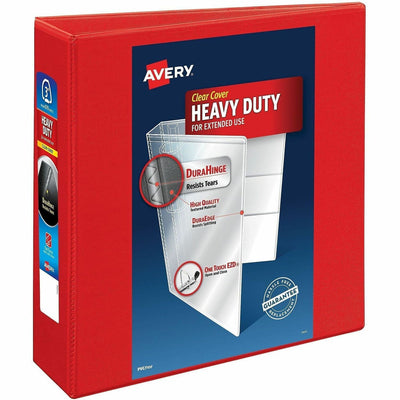 Avery Heavy-Duty View Binders with One Touch EZD Rings, Red, 8 1/2" Width x 11" Length, 4EA/CT — view 1