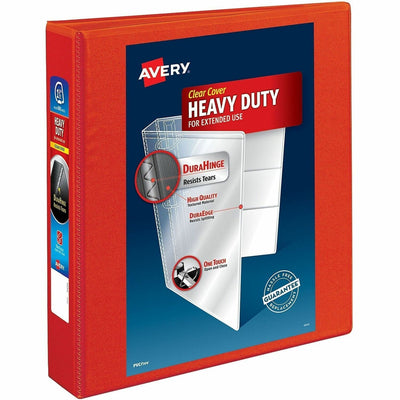 Avery Heavy-Duty View 3 Ring Binder, Red, 8 1/2" Width x 11" Length, 12EA/CT — view 1