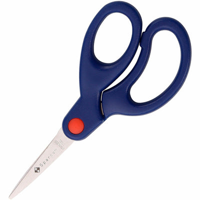 Sparco Bent Handle 5" Kids Scissors, Blue, SPR39049