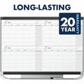 ACCO Quartet Prestige 2 Magnetic Four Month Calendar Board, Graphite, QRT4MCP23P2