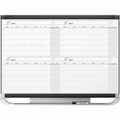 ACCO Quartet Prestige 2 Magnetic Four Month Calendar Board, Graphite, QRT4MCP23P2