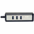 Eaton Tripp Lite series 4-Port Portable USB 3.0 SuperSpeed Hub, Silver, TRPU360004MINI