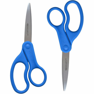 Acme United Westcott 8" All Purpose Preferred Straight Scissors, Blue, 1 Pack — view 1