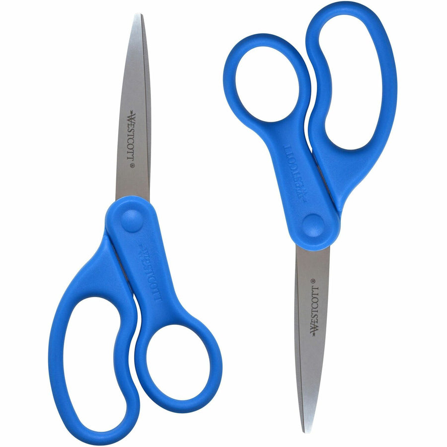 Acme United Westcott 8" All Purpose Preferred Straight Scissors, Blue, 1 Pack — view 1