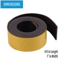 Bi-silque S.A MasterVision 1"x4' Adhesive Magnetic Tape, Black, BVCFM2020