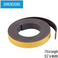 Bi-silque S.A MasterVision 1/2"x7' Adhesive Magnetic Roll Tape, Black, BVCFM2319