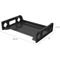Deflecto Sustainable Office Stackable Desk Tray, Black, DEF399104