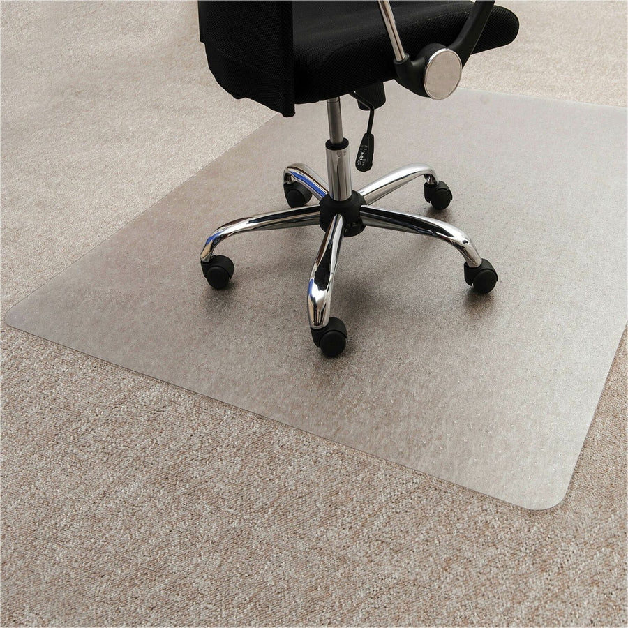 Floortex Enhanced Polymer Rectangular Chair Mat for Carpets up to 3/8" - 48" x 60", Clear — view 1
