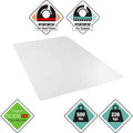 Floortex Cleartex Megamat Extra Thick Chair Mat for Hard Floors & Carpets - 46" x 60", FLRM121525ER
