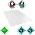 Floortex Cleartex Megamat Extra Thick Chair Mat for Hard Floors & Carpets - 46" x 60", FLRM121525ER