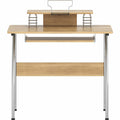 Lorell Computer Desk with Upper Shelf, Beige, LLR14337