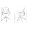 Lorell Executive Self-tilt Mesh Mid-back Office Chair, Black, LLR20017