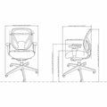 Lorell Executive Self-tilt Mesh Mid-back Office Chair, Black, LLR20017