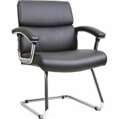 Lorell Padded Arm Guest Chair, Black, LLR20019