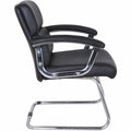 Lorell Padded Arm Guest Chair, Black, LLR20019