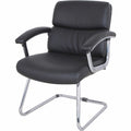 Lorell Padded Arm Guest Chair, Black, LLR20019