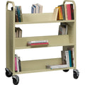 Lorell Double-sided Book Cart, Putty, LLR49202