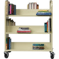 Lorell Double-sided Book Cart, Putty, LLR49202