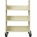 Lorell Single-sided Book Cart, Putty, LLR49204