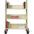 Lorell Single-sided Book Cart, Putty, LLR49204