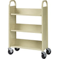 Lorell Single-sided Book Cart, Putty, LLR49204