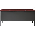 Lorell Fortress Series 66" Right-Pedestal Desk, Brown, LLR60916