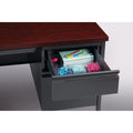 Lorell Fortress Series 66" Right-Pedestal Desk, Brown, LLR60916