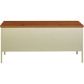 Lorell Fortress Series Left-Pedestal Desk, Brown, LLR60917