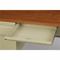Lorell Fortress Series Left-Pedestal Desk, Brown, LLR60917