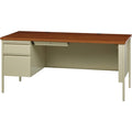 Lorell Fortress Series Left-Pedestal Desk, Brown, LLR60917