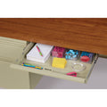 Lorell Fortress Series Left-Pedestal Desk, Brown, LLR60917