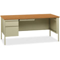 Lorell Fortress Series Left-Pedestal Desk, Brown, LLR60917