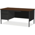 Lorell Fortress Series Left-Pedestal Desk, Dual Color, LLR60918