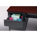 Lorell Fortress Series Left-Pedestal Desk, Brown, LLR60919