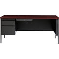 Lorell Fortress Series Left-Pedestal Desk, Brown, LLR60919