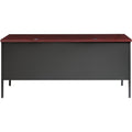Lorell Fortress Series Left-Pedestal Desk, Brown, LLR60919