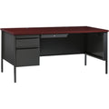 Lorell Fortress Series Left-Pedestal Desk, Brown, LLR60919