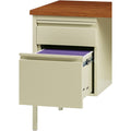 Lorell Fortress Series Double-Pedestal Desk, Brown, LLR60926