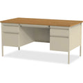 Lorell Fortress Series Double-Pedestal Desk, Brown, LLR60926