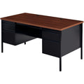 Lorell Fortress Series Double-Pedestal Desk, Dual Color, LLR60927