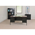 Lorell Fortress Series Double-Pedestal Desk, Dual Color, LLR60927