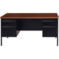 Lorell Fortress Series Double-Pedestal Desk, Dual Color, LLR60927