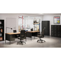 Lorell Fortress Series Double-Pedestal Desk, Dual Color, LLR60927
