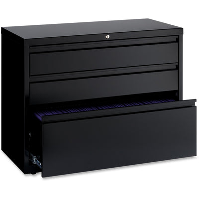 Lorell 36" Box/Box/File Lateral File Cabinet, Black, /CT — view 1